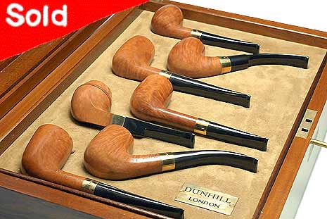 Alfred Dunhill smooth 375er Gold 7er Pfeifen Set